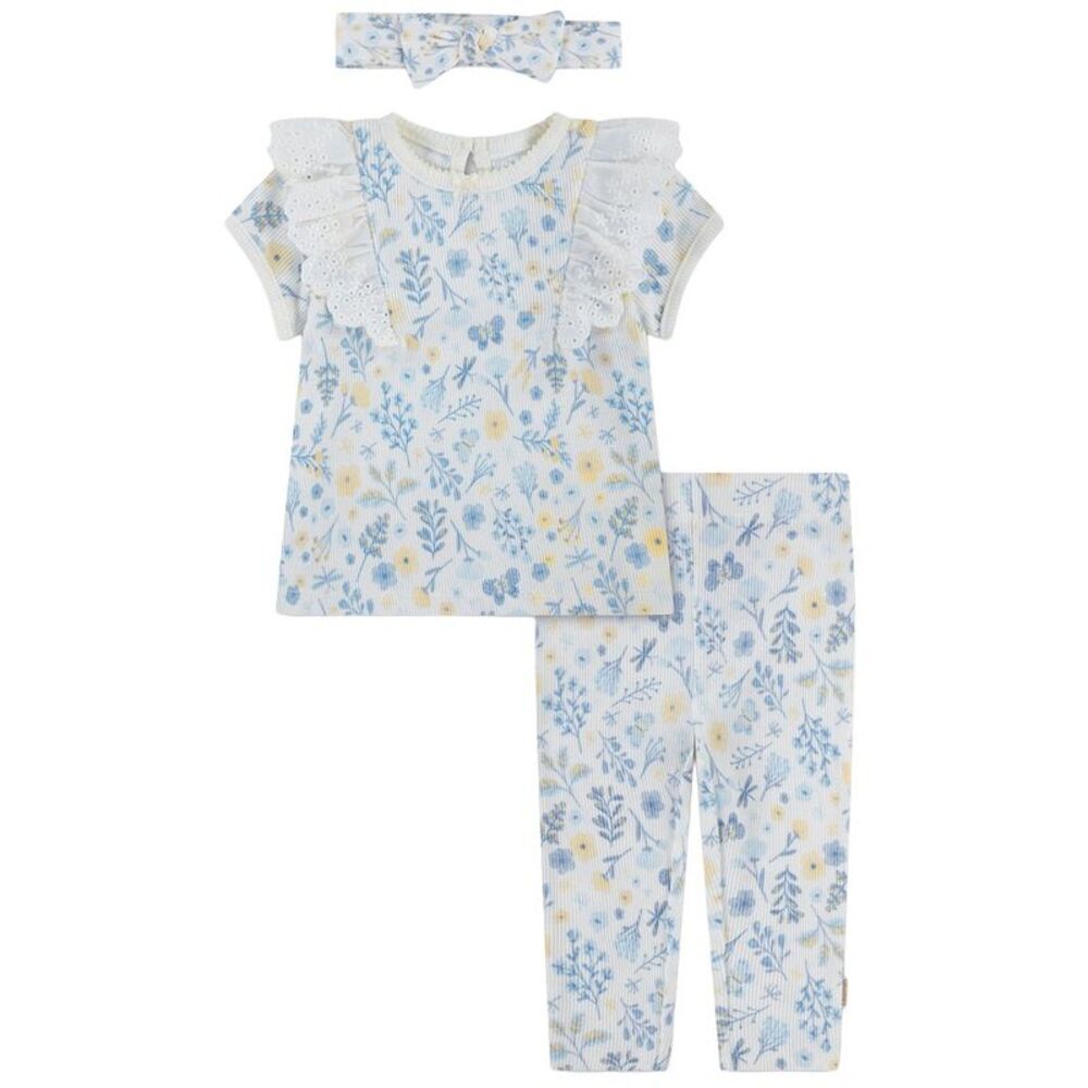 Huggies  3Pc Top, Pant, & Headband Set, White